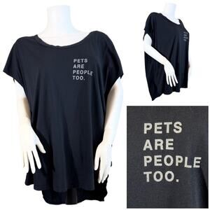 good YOUman Oversized High Low Hem Drop Shoulder Graphic Print Tee SZ M/L $79